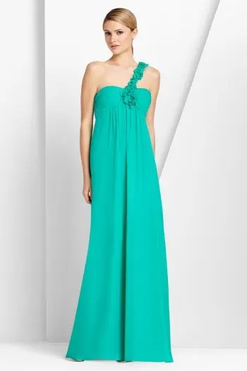 greenish blue dress