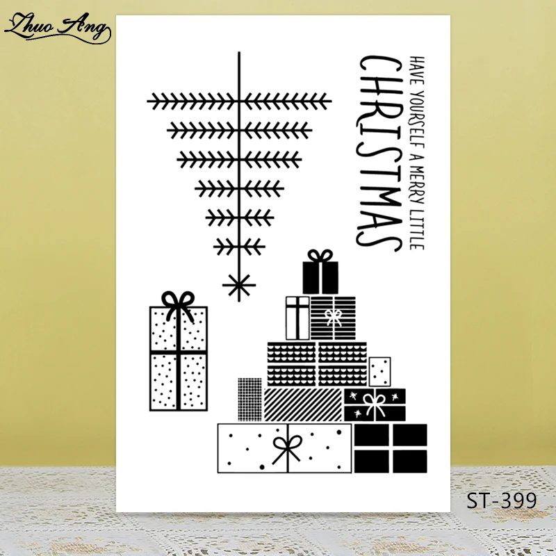 

Christmas gifts Clear Silicone Stamp/Seal for DIY Scrapbooking/Photo Album Decorative Card Making Clear Stamps