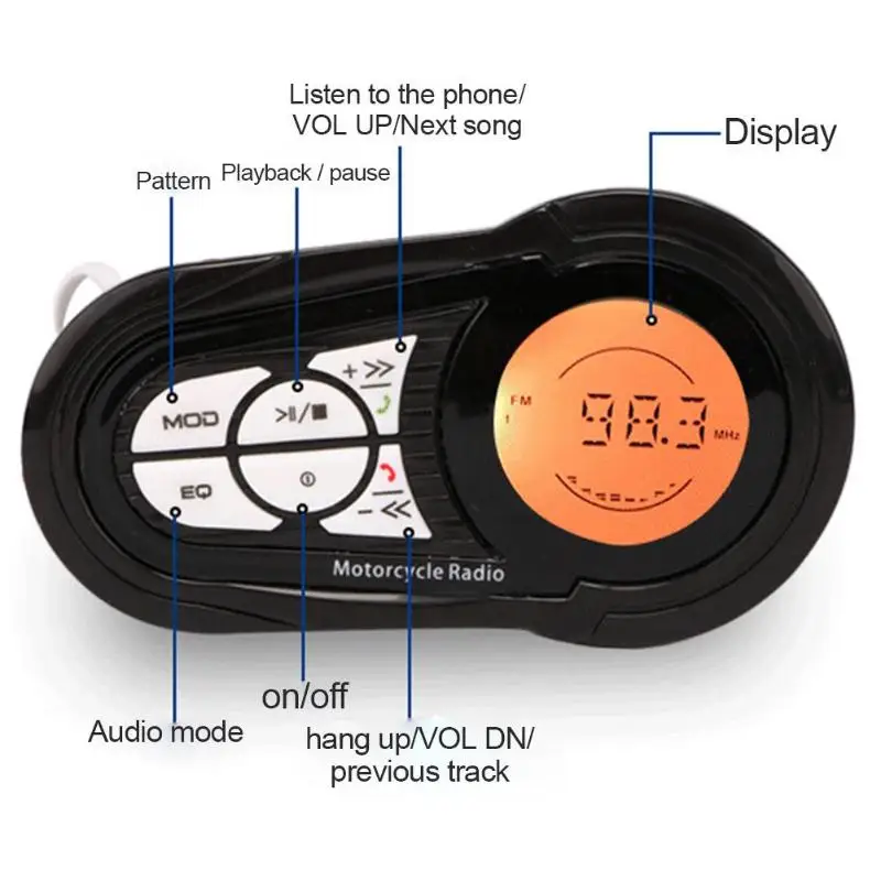12 В мотоцикл Bluetooth Hands-free аудио система радиоусилитель динамик