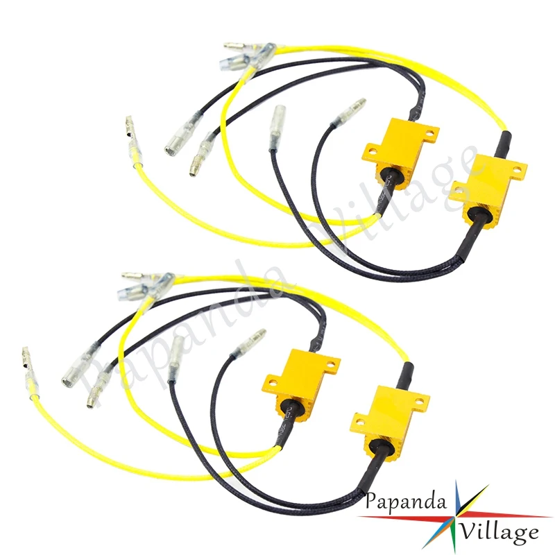 

4x 12V Universal Motorcycle Flasher LED Turn Signal Indicator Fog Light 25W 6.8 Ohms Load Resistor Adaptor Flash Rate Controller