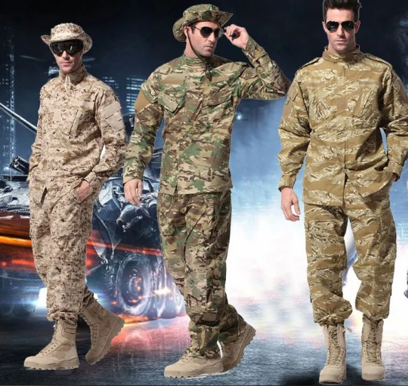 

Tactical Hunting Airsoft Combat Gear Training Uniform sets Shirt + Pants A-TACS FG Multicam ACU Army Clothes Breathable Clothing