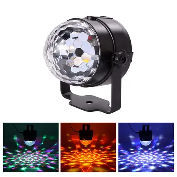 

Colorful RGB LED Crystal Ball Effect Car Music Rhythm DJ Disco Stage Effects 12V Mini Car Decoration Light Automobile Lamp Bulb