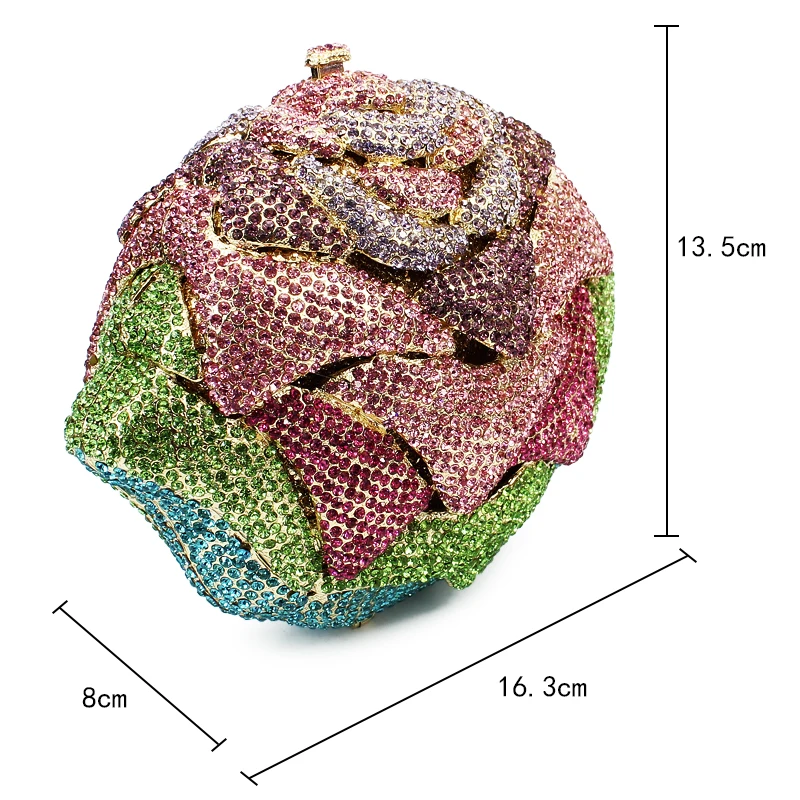 Подарочная упаковка, вечерняя сумочка, розовая Цветочная Хрустальная сумка, стильные клатчи на день, дамская сумочка для выпускного вечера(8726A-G