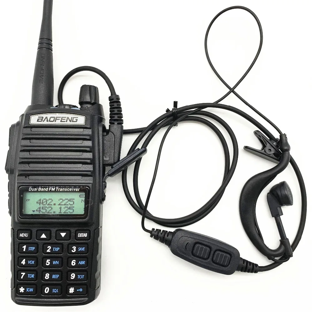 2 шт. BaoFeng UV-82 портативная рация 8 Вт Двухдиапазонная VHF UHF двухсторонняя радио двойной PTT 5 км портативная BAOFENG UV82 Любительская радиоприемная рация