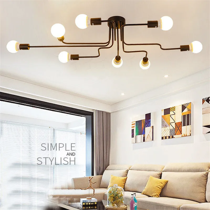 4-6-8-Heads-Multiple-Rod-Wrought-Iron-Ceiling-Light-Retro-Industrial-Loft-Nordic-Dome-Lamp (3)