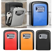 Wall Mounted 4 Digit Combination Key Storage Security Safe Lock Box Combination Storage Security Lock With Screw Hardware size s 4 color combination lock hidden box security lock key lock strongbox steel simulation book new design 118 115 55mm