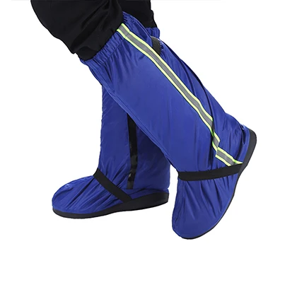 Унисекс; флуоресцентная обувь для дождливой погоды; ботинки; многоразовый дождевик для обуви; Водонепроницаемая мотоциклетная обувь для дождливой погоды; нескользящие ботинки - Цвет: Blue