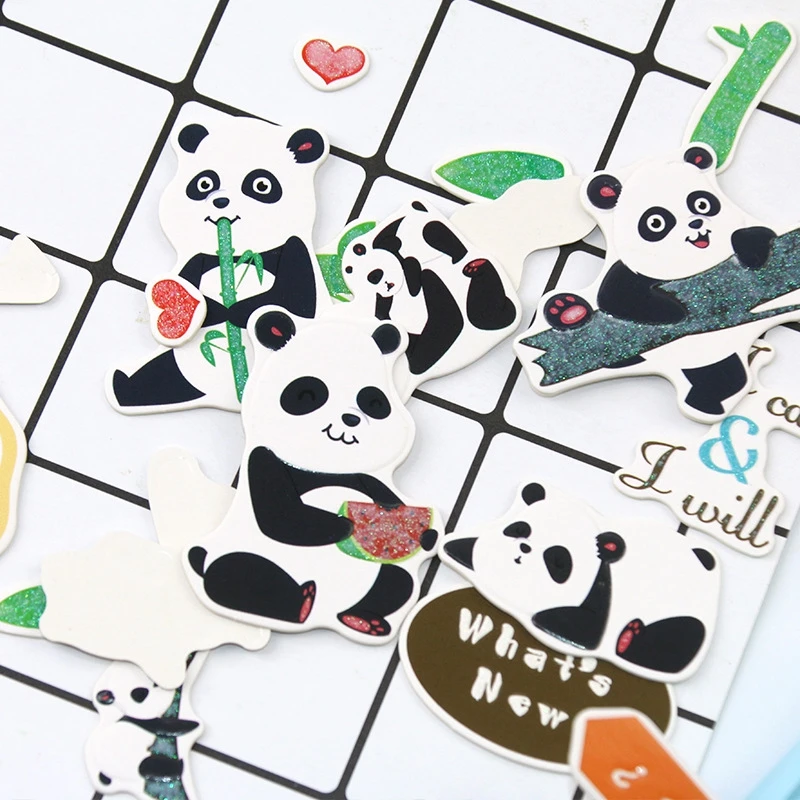 

Panda Cartoon Stickers Kawaii Mobile Phone Book Sticker Diary Scrapbooking Ablum Anime Stickers Pack Posted It Classic Toys 1pcs