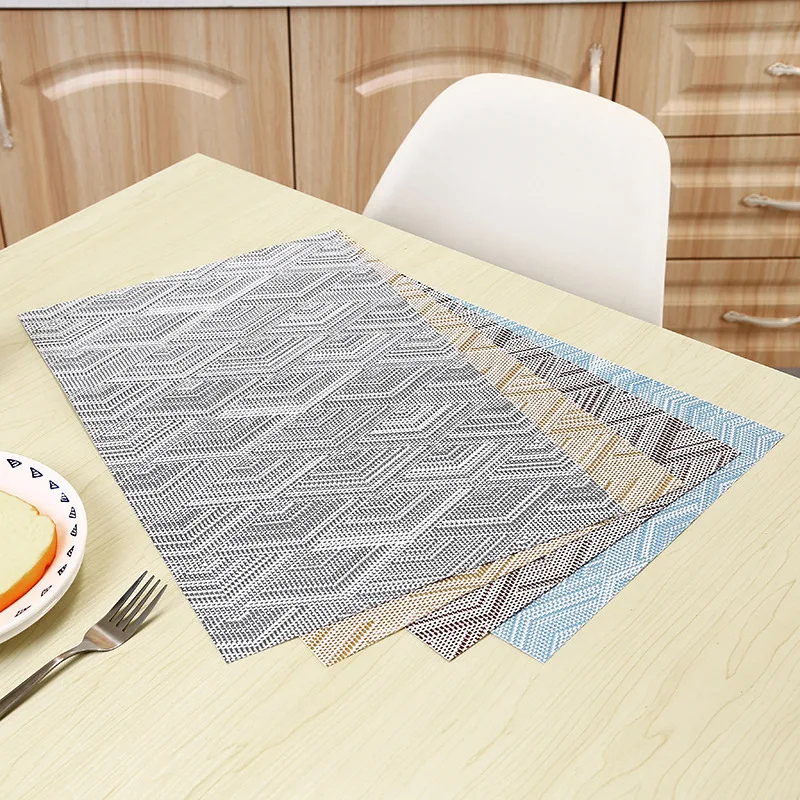 

A2522 PVC Western Food Insulation Mat Rectangular Japanese Simple Table Mat