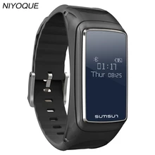 Niyoque 2017 Bluetooth Smart Band B7 смотреть гарнитура наушники пульсометр Фитнес трекер Браслет VS mi Группа 2 SmartBand