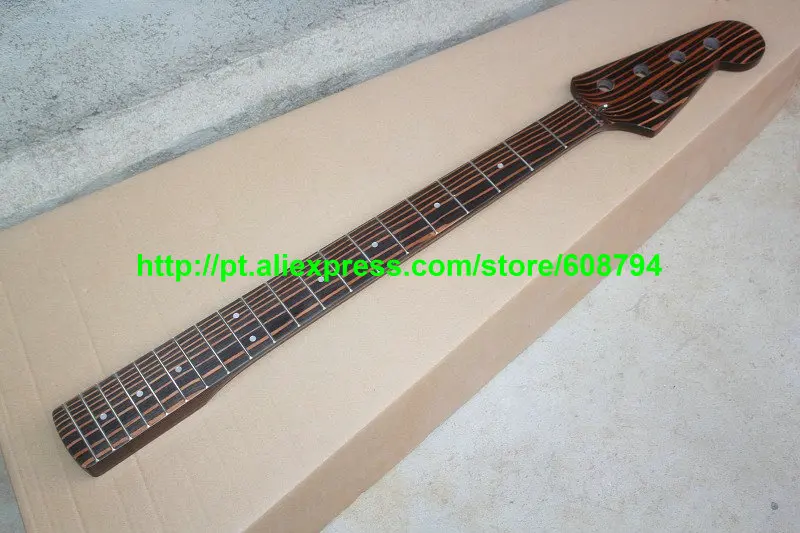 Custom 5 Strings Bass Neck zebra wood Guitar Neck DIY 4 Strings