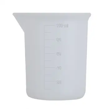 

2Pcs Measuring Cup Silicone Resin Glue Tools 100ML 250ML Flexible Silicone Measuring Cup Cook Bakers Resin Jewelry Tools Craft