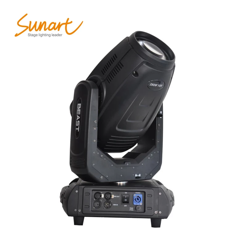 SUNART 10R 280W Beam Spot Wash 3 in 1 Moving Head Stage Effect Light For Dj Disco Dmx Music Sound Control Lamp BSW Fixture
