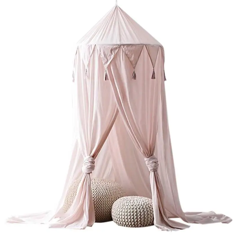 

3 colors Baby Mosquito Net photography props baby room decoration home bed canopy curtain Round Crib Netting baby tent gift