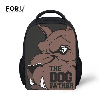 

FORUDESIGNS Kids Pitbull Dog Printing School Bags Backpack for Children Kindergatern Schoolbag Boys Small Shoulder Bagpack Bolsa