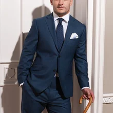 Брендовый мужской костюм на заказ, темно-синий деловой мужской костюм на заказ, Классические мужские свадебные костюмы для мужчин