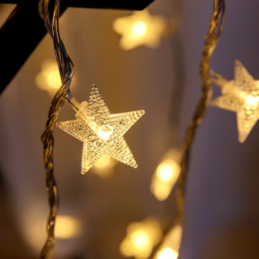 LED String Light 1M 10 Leds Stars Garland Holiday Lights For Christmas Tree Ramadan Lantern Princess Bedroom Decoration JQ LED String Light 1M 10 Leds Stars Garland Holiday Lights For Christmas Tree Ramadan Lantern Princess Bedroom Decoration JQ