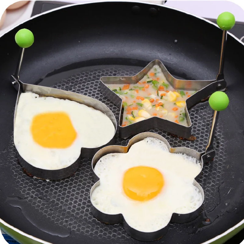 

Stainless Steel Fried Egg Shaper egg Pancake Ring Mould Mold Kitchen Cooking Tools Stainless Steel kitchen cooking tool unique
