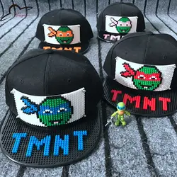 Новые Пользовательские блоки дизайн DIY Кирпичи TMNT хип хоп кепка открытый мультфильм мужская женская модная шляпа крутая бейсболка s