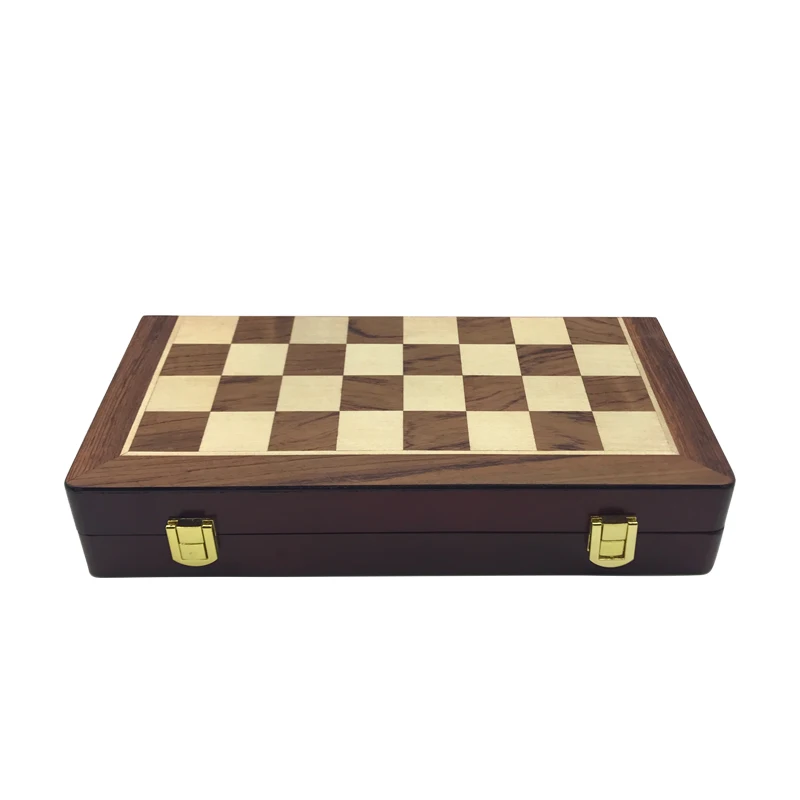 Easytoday Metal Glossy Golden And Silver Chess Pieces Solid Wooden Folding Chess Board High Grade Professional Games Set