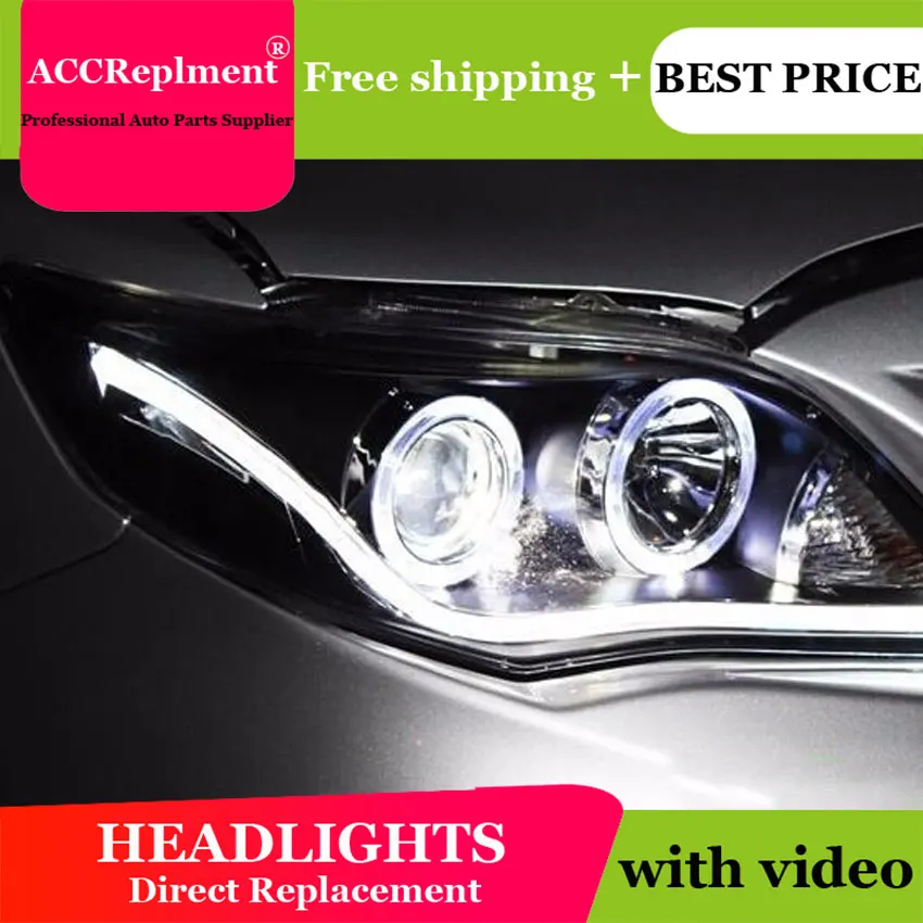Auto Lighting Стиль светодиодный фара для Toyota Corolla фары 2011 Альтис Ангел глаз drl H7 hid Би