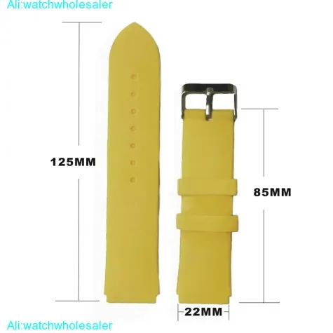 22mm Camel Brown Color Silicone Jelly Rubber Unisex Watch Band Strap WB1061Q22JB