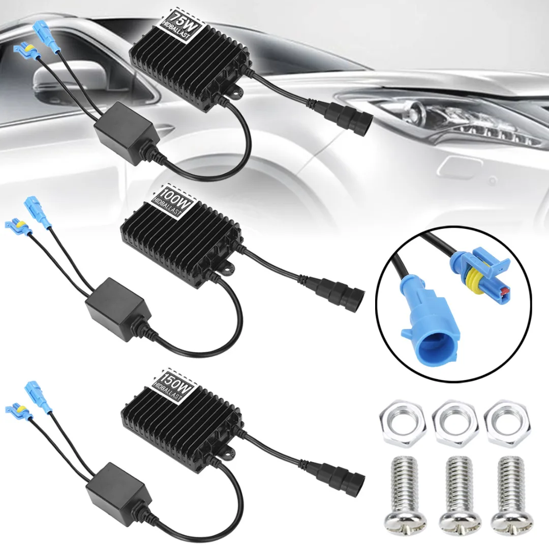 

Car Light Parts 3pcs 150/100/75W AC HID Slim Ballast 9V-16V Replacement Electronic Ballasts for Light Conversion