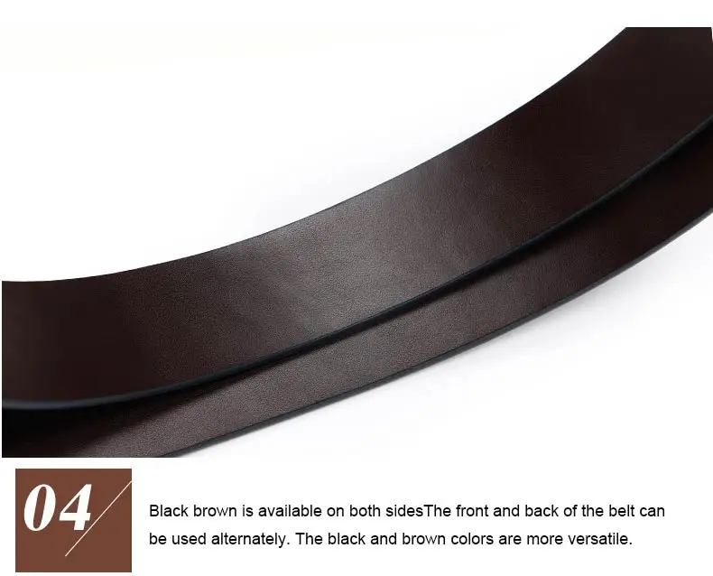 DOULILU Double-sided available Two-layer leather pin buckle belt Men's double-sided leather casual fashion belt rotation buckle  For Men Jeans Casual Belt Pin Buckle Masculine Cummerbund1 (14)