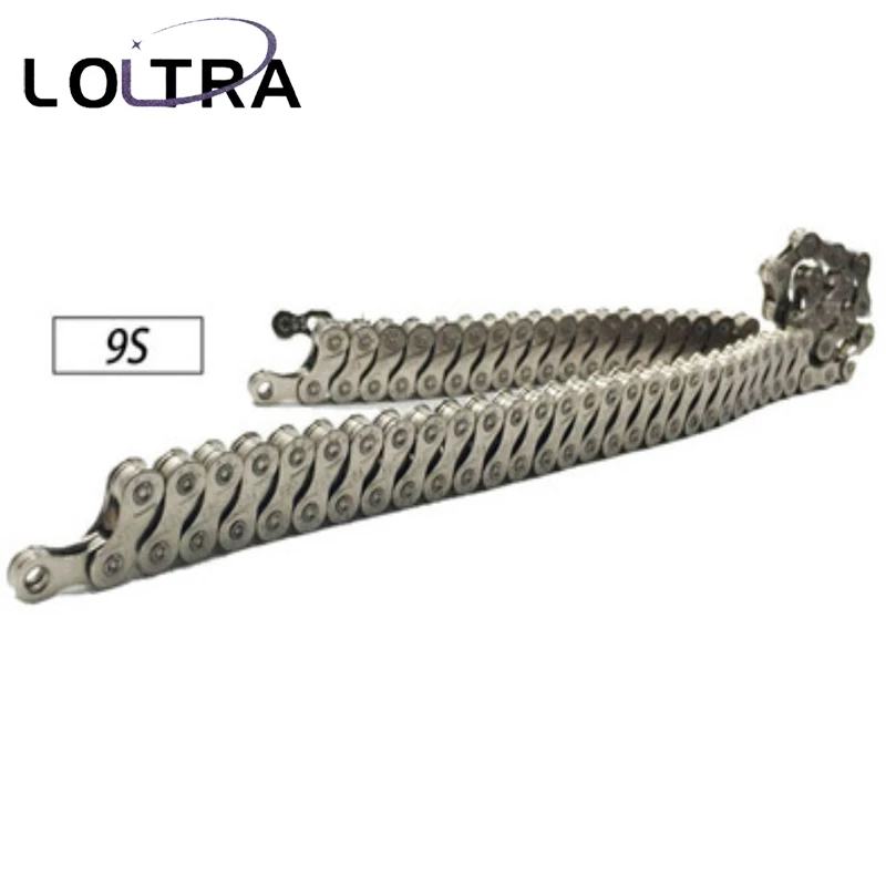 LOLTRA 116 Links Extra Light Bike Chains Cycle Derailleur Chain 9 Speed