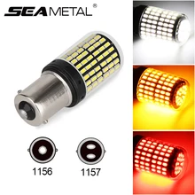 12V автомобильный светодиодный 3014 144SMD Светодиодный лампочки Canbus без ошибки BA15S 1156 BA15D 1157 фонарь стоп-сигнала для поворотов светильник аксессуары для стайлинга автомобилей