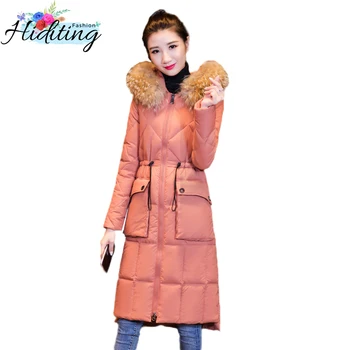 

Winter Women Coat Cotton Jacket Fashion Casual Slim Female Long Outerwear Large size Thick Hooded Solid color New Parkas DT0369