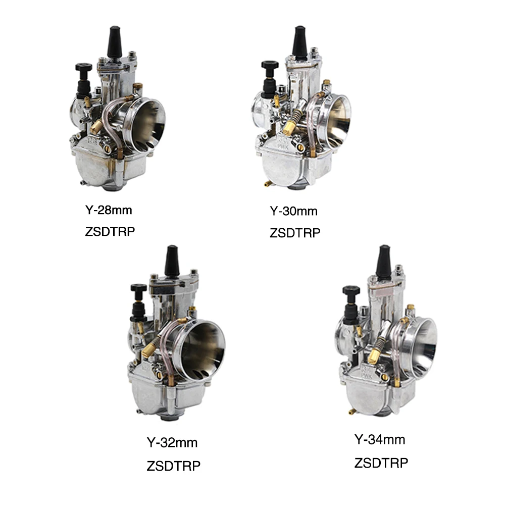 ZSDTRP Мотоцикл Универсальный 28 30 32 34 мм PWK карбюратор для Mikuni модель 100-300cc Мотоцикл Скутер UTV ATV(серебро