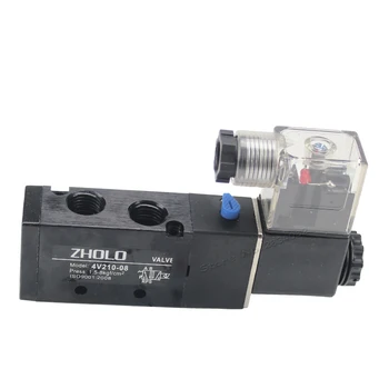 

1/4" 5 port 2 pos solenoid valve Pneumatic 4V210-08 DC24V 12V AC 220V 380V 110V high quality