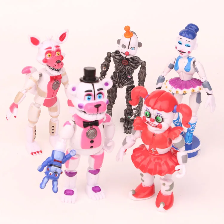 

5pcs/1lot FNAF Five Nights At Freddys Freddy 10-16cm Action Figures Toys Brinquedo Toy Collectible Model Toys