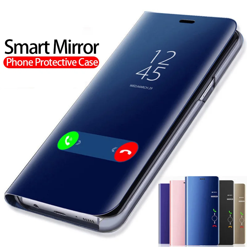 

Smart Flip Mirror Case For Xiaomi Redmi Note 7 6 5 Pro 3D Back Phone Cover For Xiomi Xaomi Mi 9 SE 8 Lite Pocophone F1 Pokophone