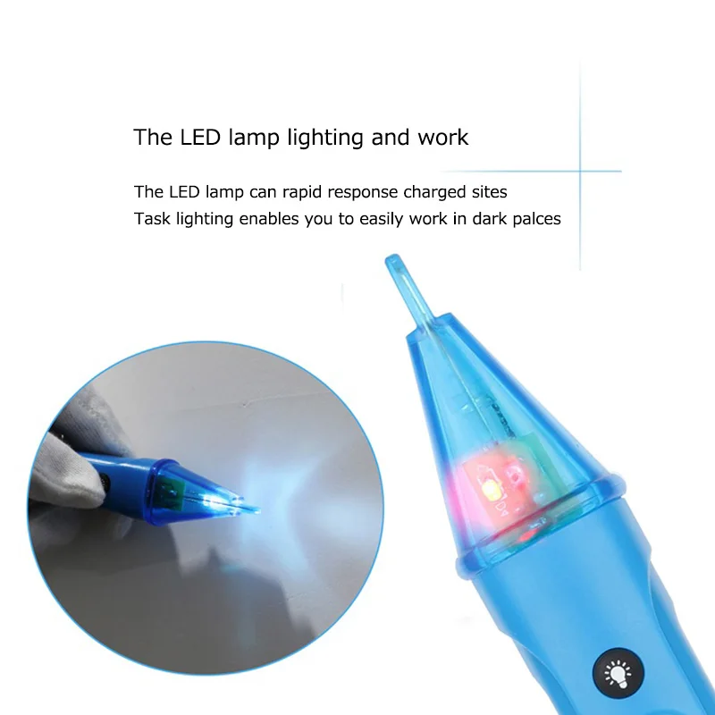Бесконтактный детектор напряжения переменного тока 90 В-1000 В, тестер er, карандаш, электропробник, тест-ручка, профессиональный светодиодный светильник, индикатор напряжения