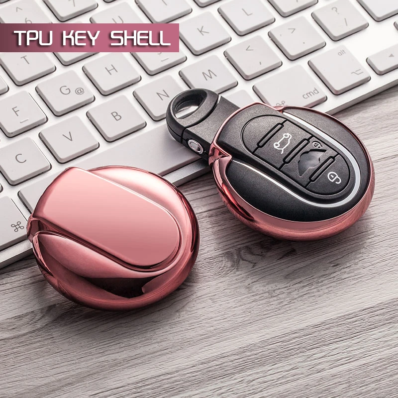 Pink key Case Shell Cover TPU Smart Soft Protective for BMW MINI COOPER F54 F55 F56 F60 | Автомобили и мотоциклы