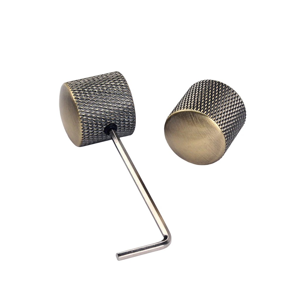 2 Pieces Guitar Potentiometer Knobs with Allen Wrench for Guitar/Bass Replacement Parts Accessories