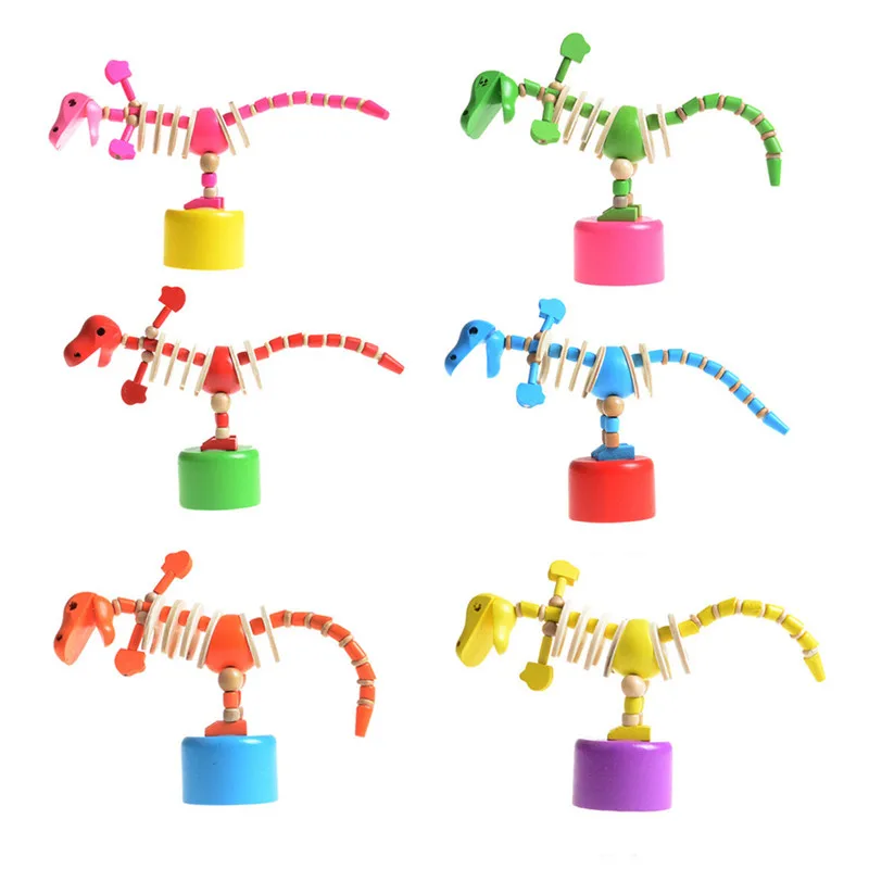 Starz Funny Dancing T rex Dinosaur Skeleton Toys Wood PVC Tyrannosaurus