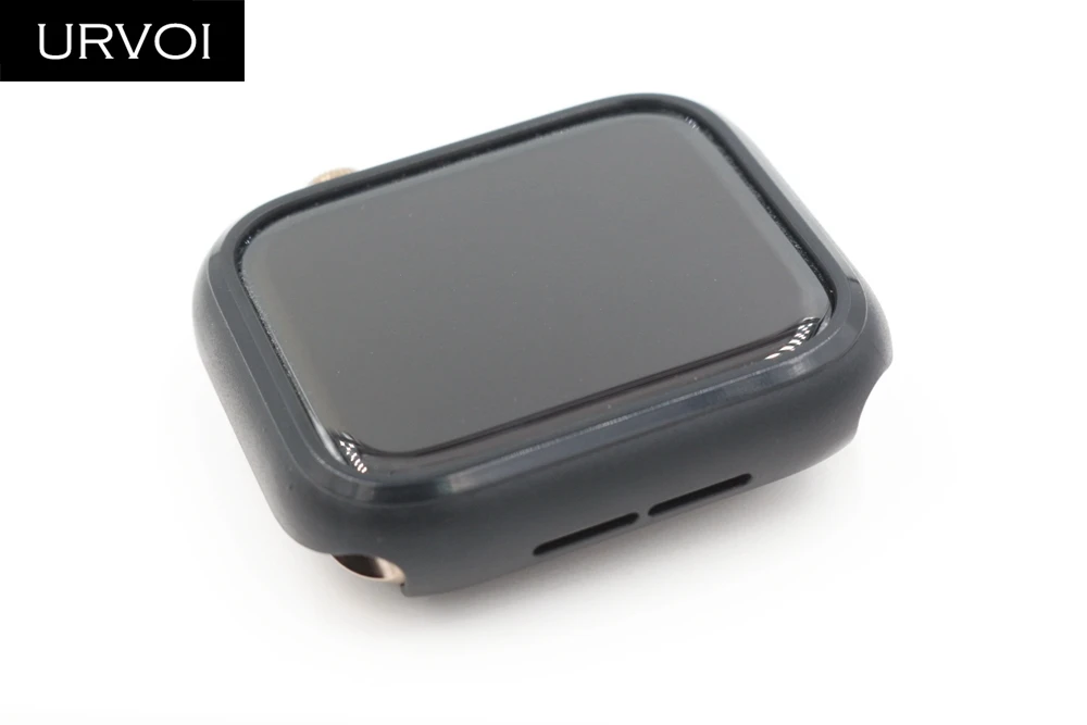 URVOI черная рамка для Apple Watch series 4 3 пластиковый бампер жесткий чехол протектор iWatch
