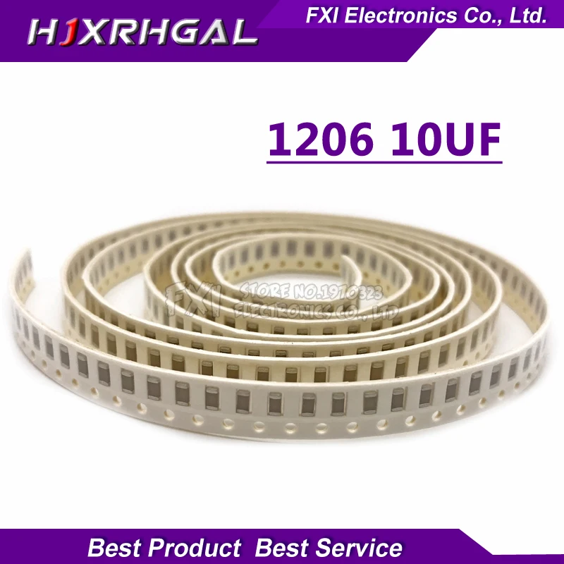 

100pcs 1206 10uF X5R Error 10% 16V 1206 106 smd capacitor New original