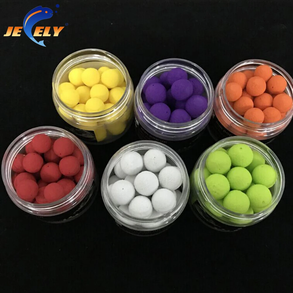 

Jeely 30pcs/box PVA smell Pop ups Carp Fishing bait Boilies/ 8Flavors 10mm Floating ball beads feeder lure/ hair rig