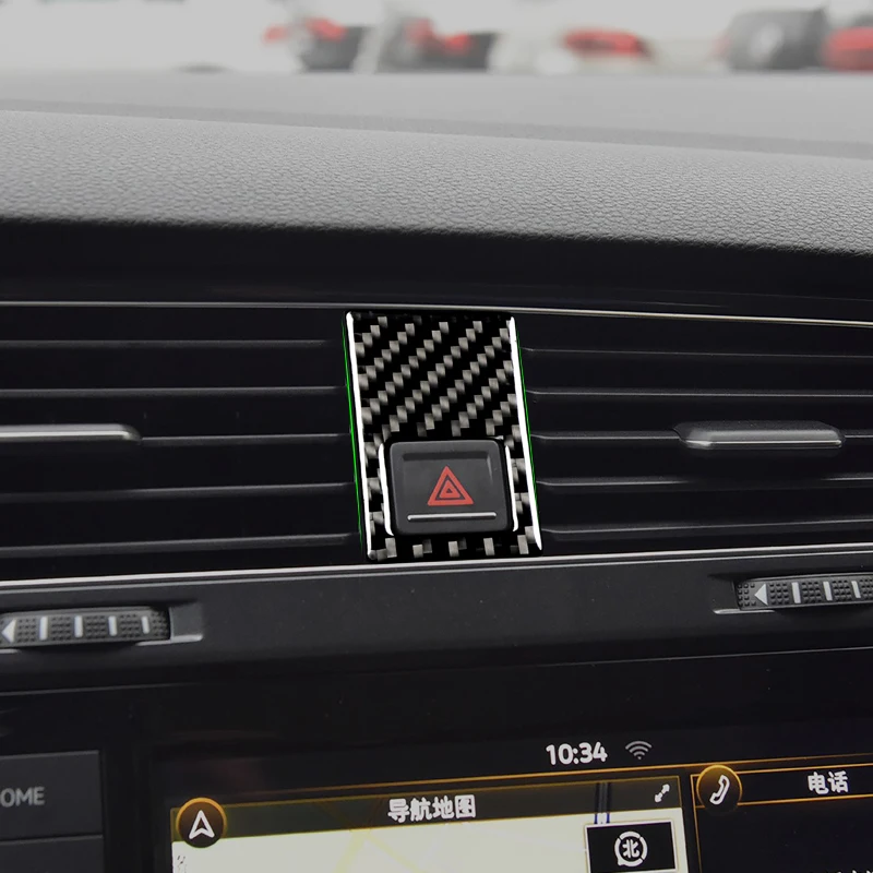 

Carbon Fiber Car Center Control Emergency Warning Light Cover Sticker Trim For VW Golf 7 MK7 VII 2013 2014 20015 2016 2017