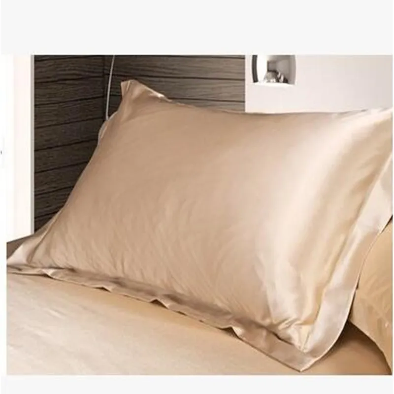 New hot Silk cotton pillow covers pillowcases mulberry silk Solid Color