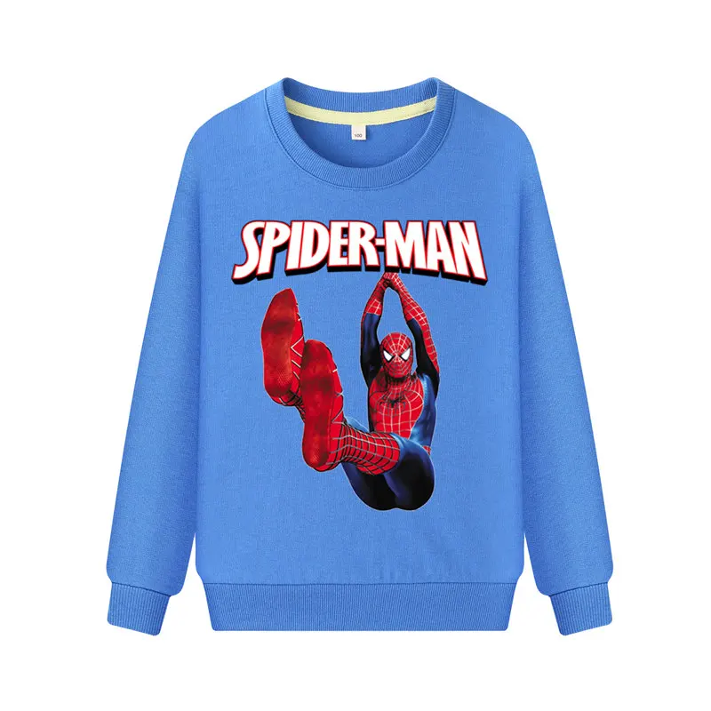 Drop Shipping Factory Cartoon Spiderman Sweatshirts For Kids Long Sleeve Hoodies Boy Girls Pullover Pink Cute Hoodie 2019 WK134 (2)