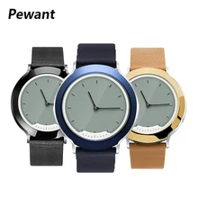 Pewant M6 Смарт-часы из натуральной кожи традиционные Smartwatch IP68 Водонепроницаемый световой тень голографический Экран наручные часы