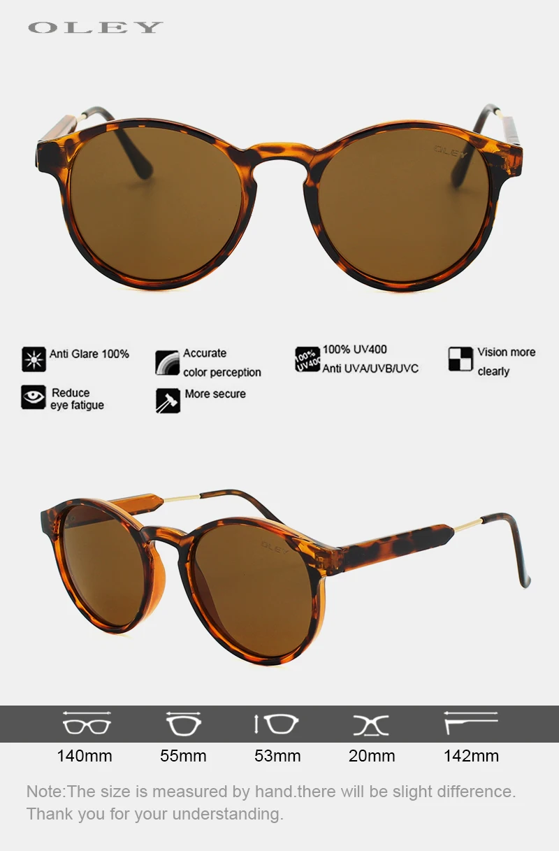 OLEY, фирменный дизайн, круглые солнцезащитные очки, для женщин, очки, для мужчин, винтажные, черные, круглые, очки, против UVA, солнцезащитные очки, Oculos de sol