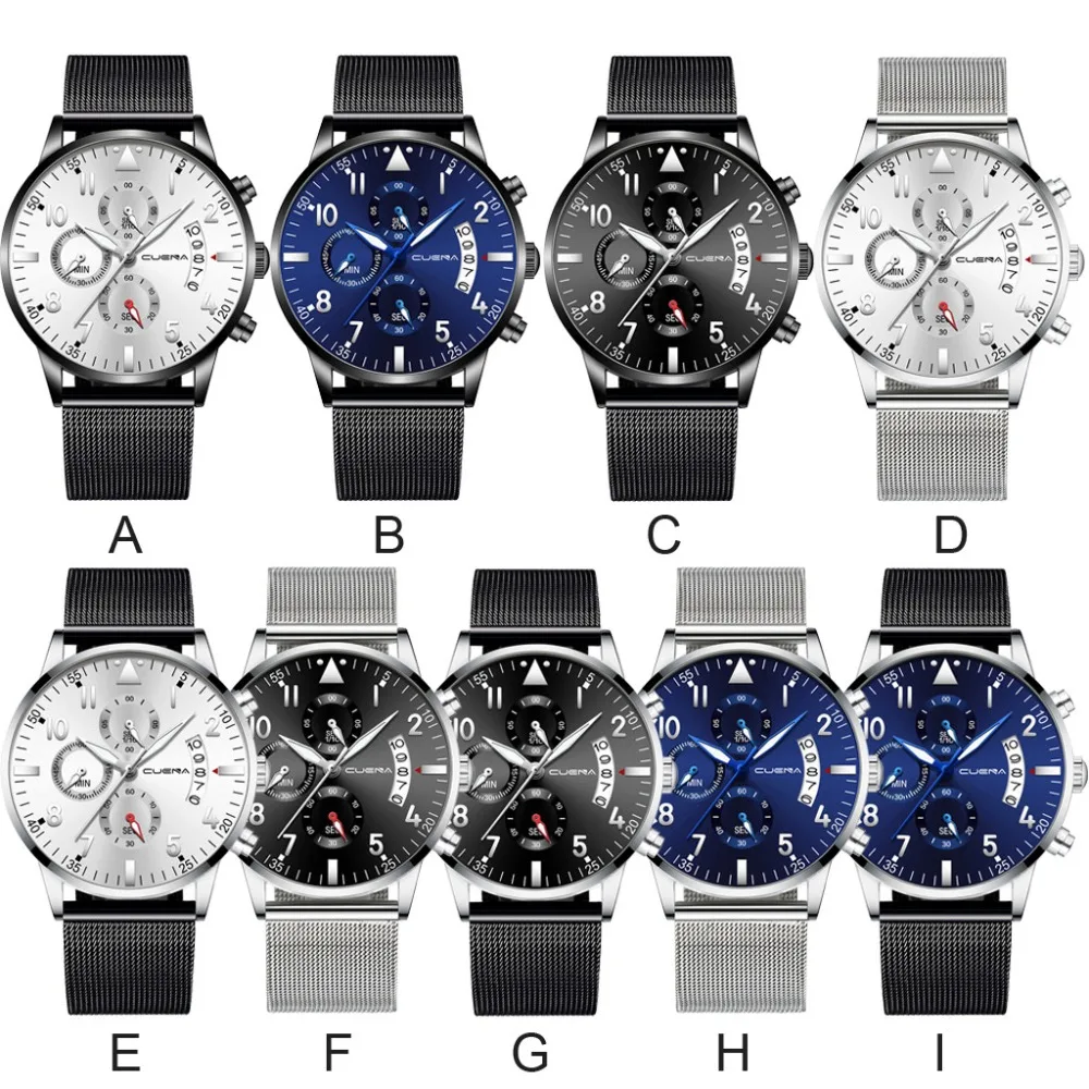CUENA Relogio Masculino мужские деловые часы Модные Аналоговые Спортивные кварцевые наручные часы браслет повседневные часы A40