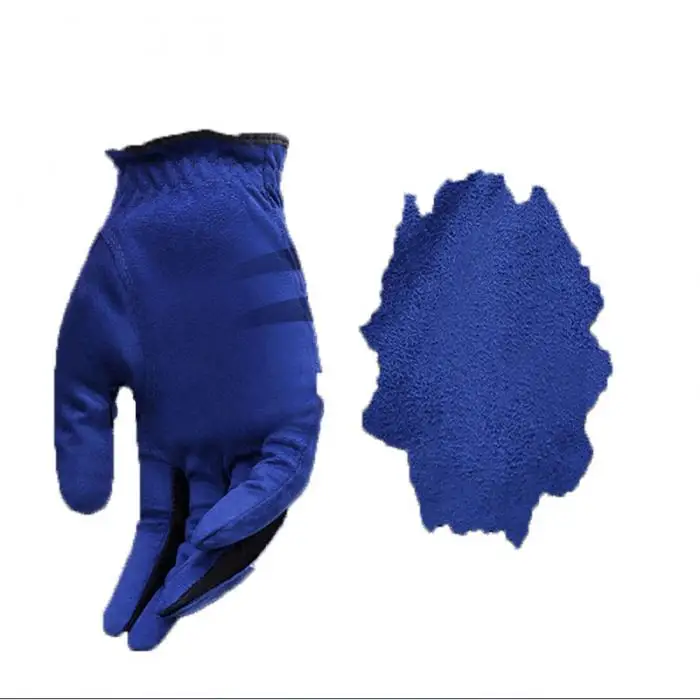 Высококачественные мужские синие, левые, правые, впитывающие пот дышащие противоскользящие перчатки для гольфа из микрофибры для занятий спортом на открытом воздухе