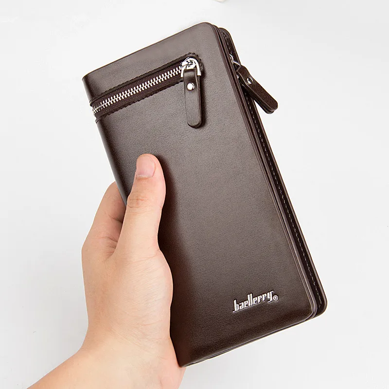 Wrist Strap Fashion Wallet Famous Brand Men Wallets Clutch Bag Men